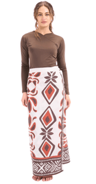 Petal Diamond Linen Pareo (Brown) - Bare Essentials