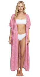 Pink Barbie Print Maxi Kaftan Cover - Up - Bare Essentials