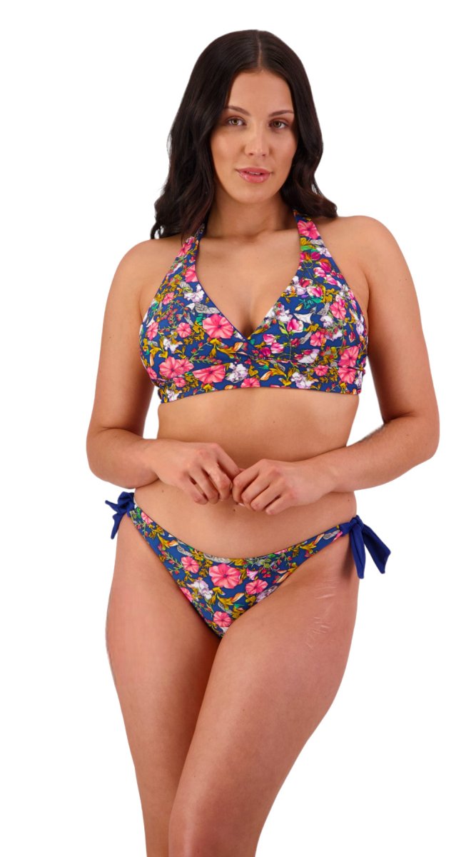 Queenie Reversible Underwired Halter (DD/E & F/G Cup) & Tie Side Pant - Bare Essentials