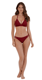 Retro Deco Booster Tri & Splice Pant - Maroon - Bare Essentials