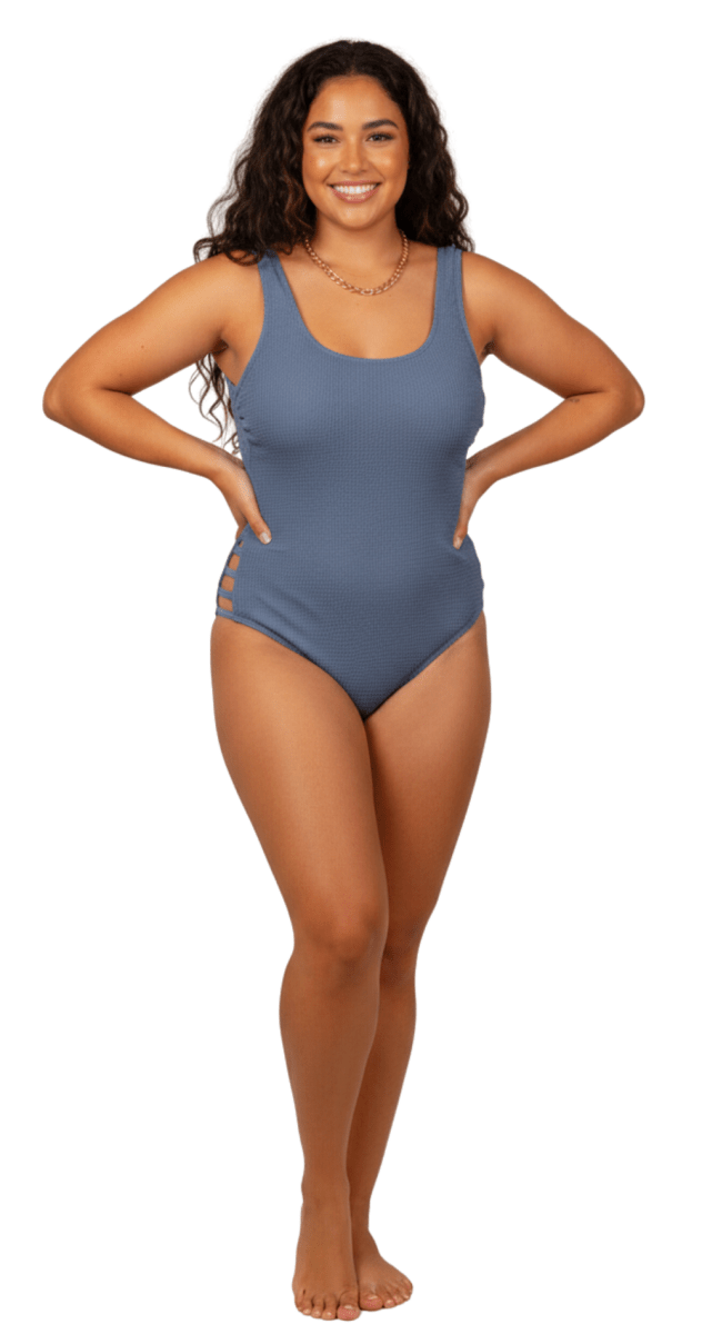 Retro Deco Tank Suit (Ash) - Bare Essentials