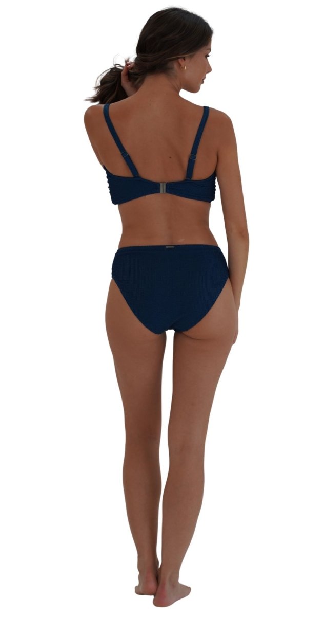 Retro Deco U/W Bandeau - DD/E cup & Midrise Pant - Ocean - Bare Essentials