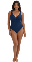 Retro Deco U/W Wrap Suit - DD/E & F/G cup - Ocean - Bare Essentials