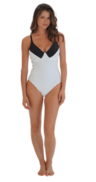 Reversible Underwired Suit (DD/E & F/G cup) - Black/White - Bare Essentials