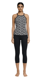 Saola High Neck Tankini Top & Capri Swim Pant - Bare Essentials