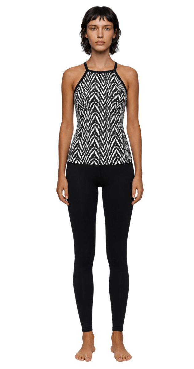 Saola High Neck Tankini Top & Swim Leggings - Bare Essentials