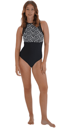 Saola Mesh High Neck Suit - Bare Essentials