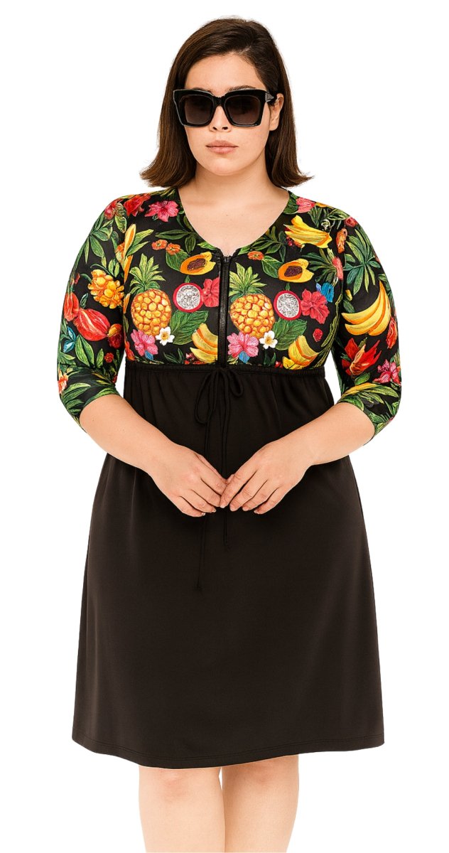 Summer Fruit A - Line Swim Dress - Bare Essentials