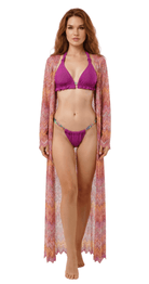 Sunset Chevron Long Kimono - Bare Essentials