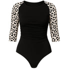 Tiger Print Sleeved Swimsuits - Bare Essentials