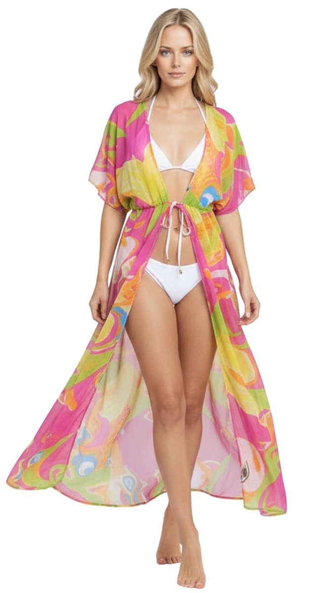 Tropical Sunset Maxi Kaftan Cover - Up - Bare Essentials
