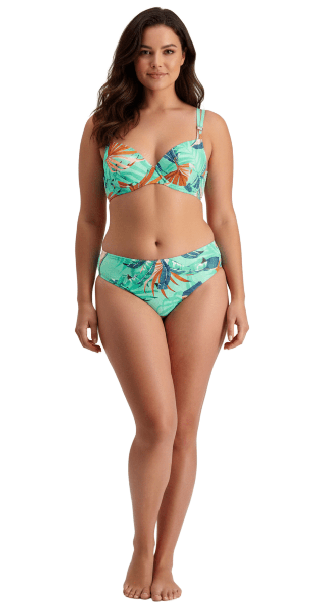Tropical Vibes Twin Straps Top (C, D & DD) & Mid Rise Pant - Bare Essentials