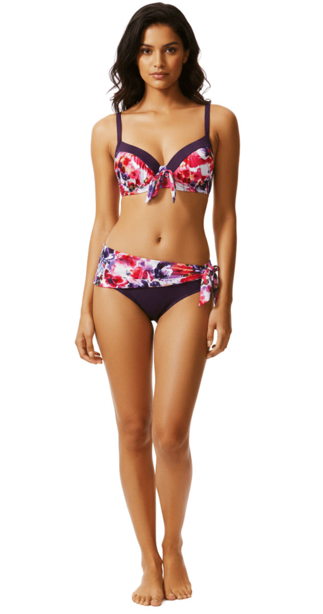 Tulip Ruched U/W Top & Tie Skirt Pant - Bare Essentials