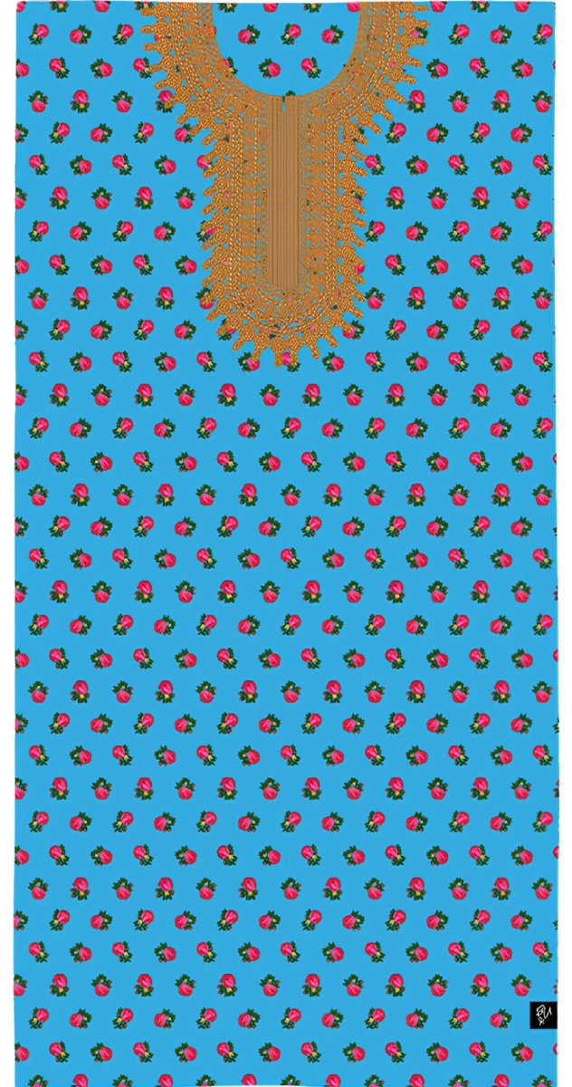 Turathi Bamboo Beach Towel (Blue) - Bare Essentials