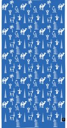 UAE Icons Kids Blue Bamboo Beach Towel - Bare Essentials