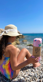 UAE Icons Kids Pink Bamboo Beach Towel - Bare Essentials