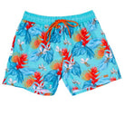 Waves Men's Shorts Pool Blue Floral Leaf - Bare Essentials