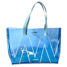 Waves Transparent Beach Bag (Blue) - Bare Essentials