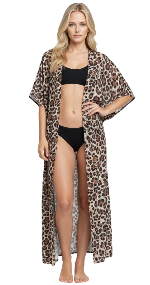 Wild Essence Leopard Maxi Kaftan Cover - Up - Bare Essentials