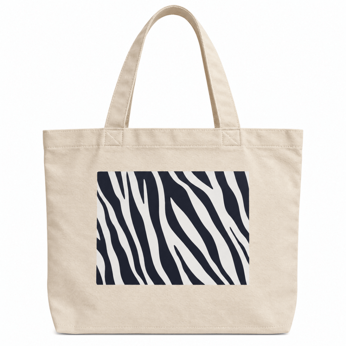 Zebra Print Canvas Bag - Bare Essentials