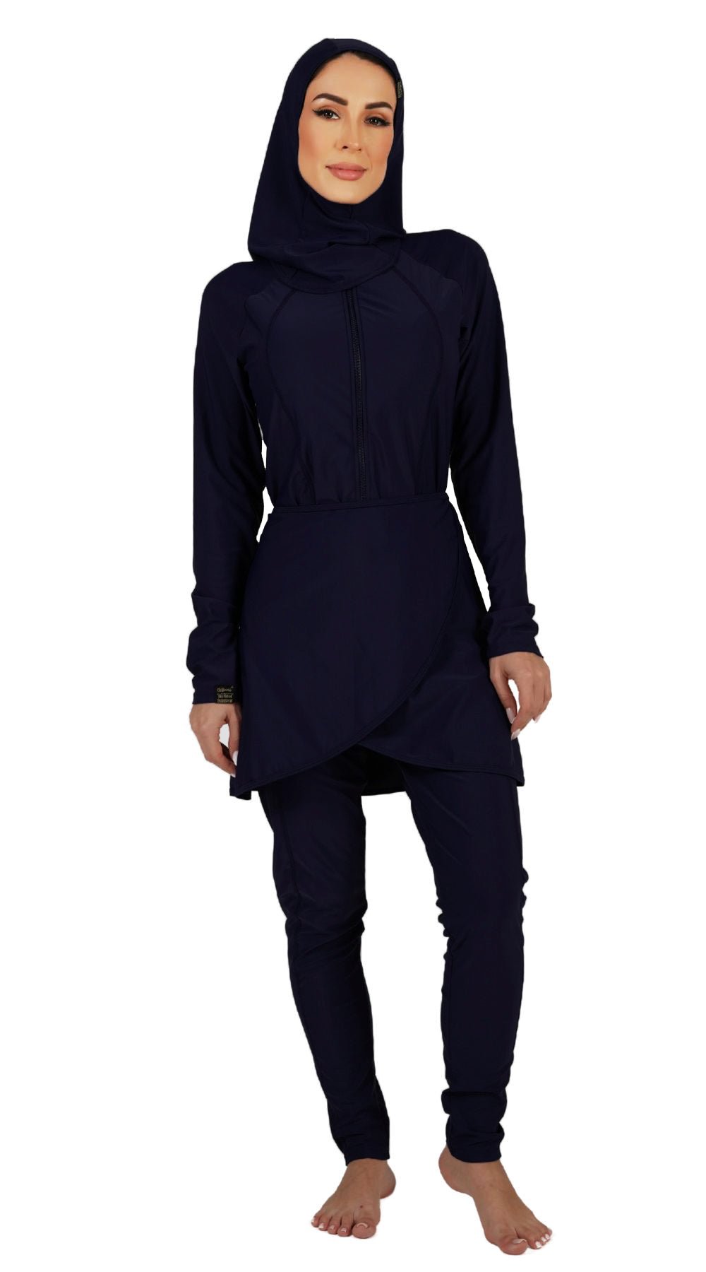 3-Piece Overall Burkini Set (Black) - Bare Essentials