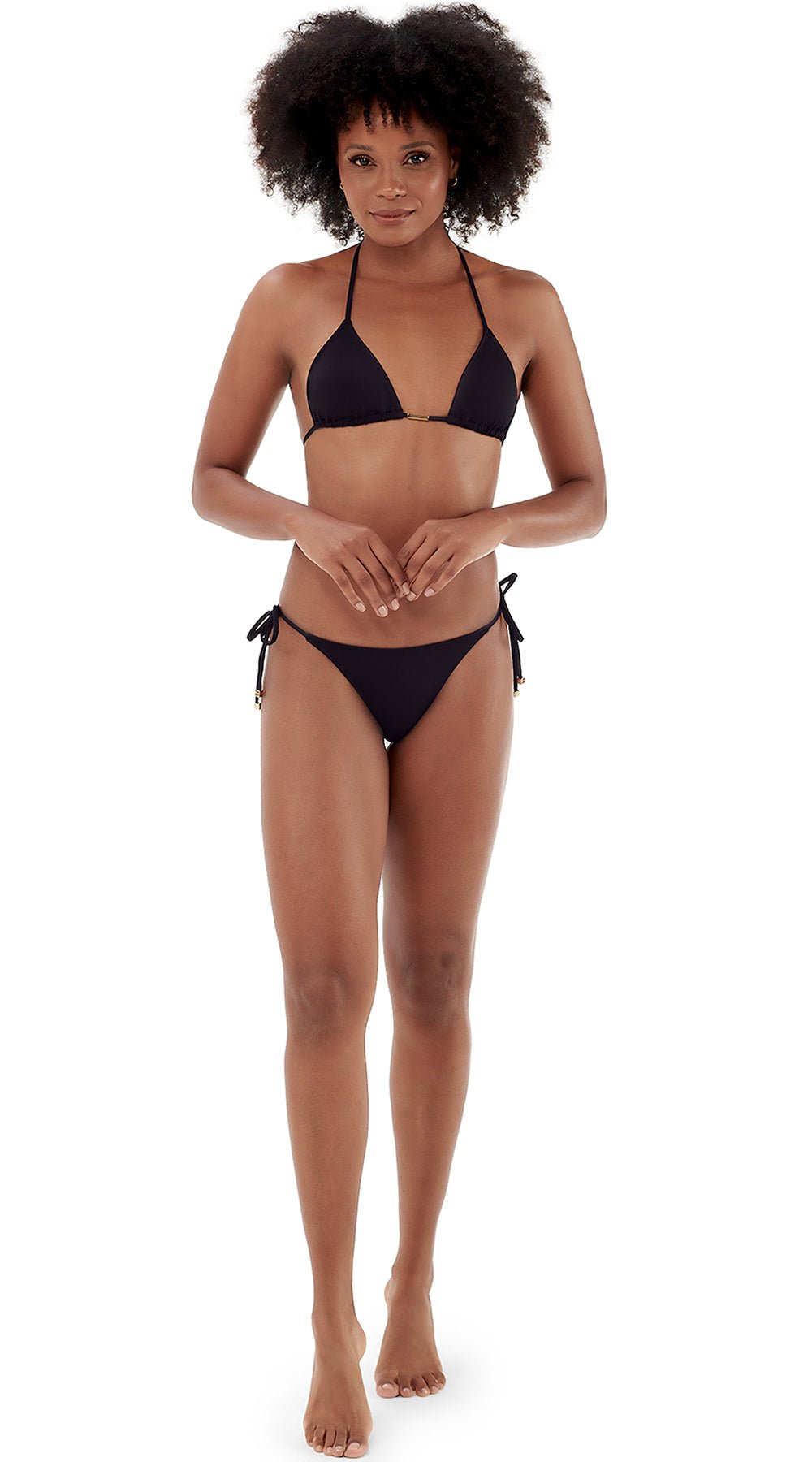 Ana Lisa Top & Tanga (Black) - Bare Essentials