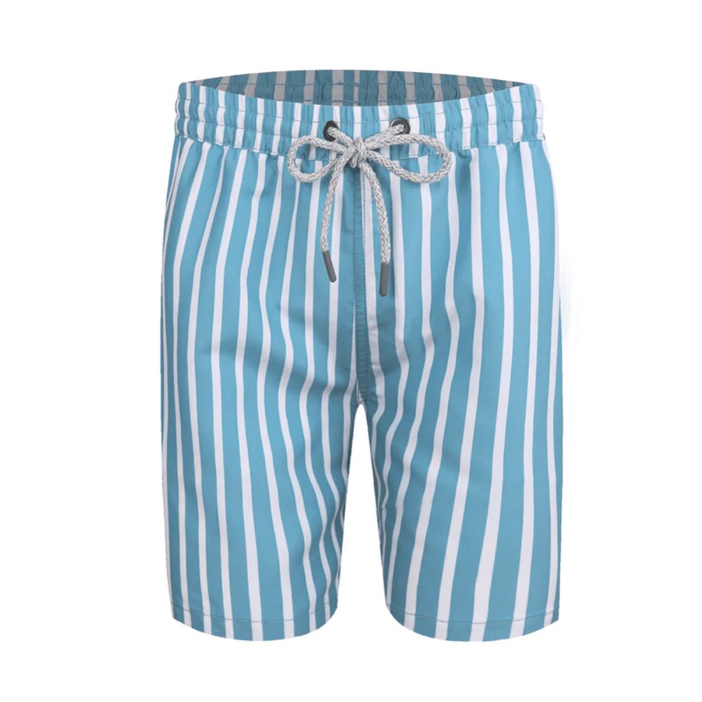 Aqua Stripe Men's Boardshorts - Bare Essentials