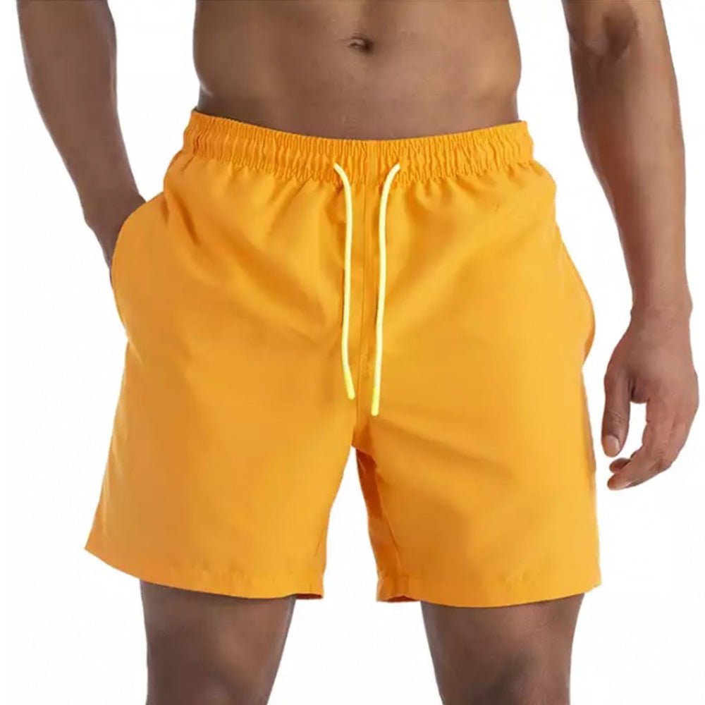 Beau Men's Drawstring Board Shorts (Light Orange) - Bare Essentials