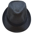 black fedora straw hat beach accessory