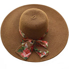 Brown Floral Hat - Bare Essentials