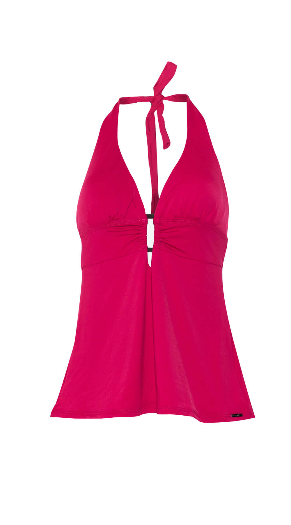 Contours Halter Trim Tankini & Mid Rise Pant (Fuchsia) - Bare Essentials