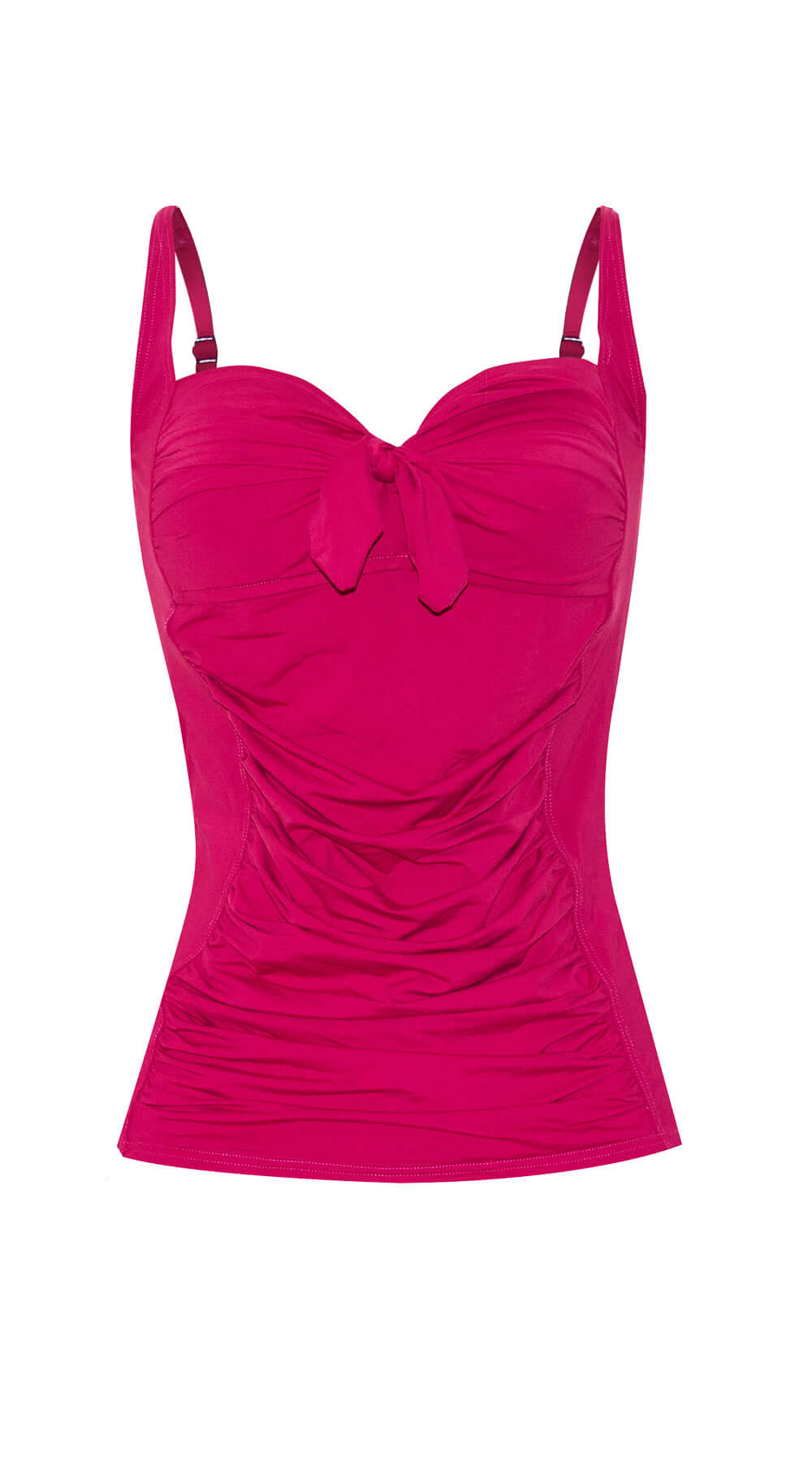 Contours Twist Tankini & Mid-Rise Pant (Fuchsia) - Bare Essentials