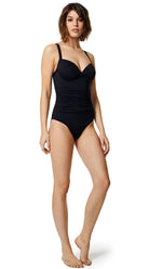 Contours U/W Cross Front Suit - D, DD, E, F cup (Black) - Bare Essentials