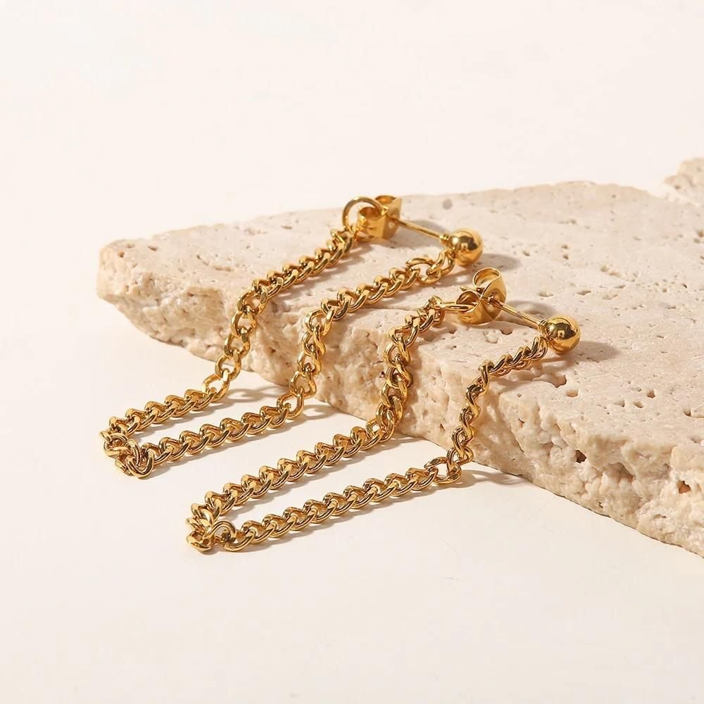 Copenhagen Chain Earrings - Bare Essentials