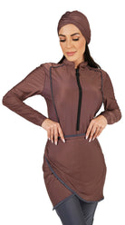Essentials 4-Piece Full Coverage Plain Burkini Set (Mink) - Bare Essentials
Modest Islamic Swimsuit
