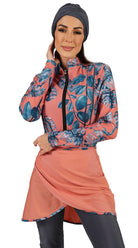Essentials 4-Piece Full Coverage Printed Burkini Set (Peach) - Bare Essentials
Modest Islamic Swimsuit