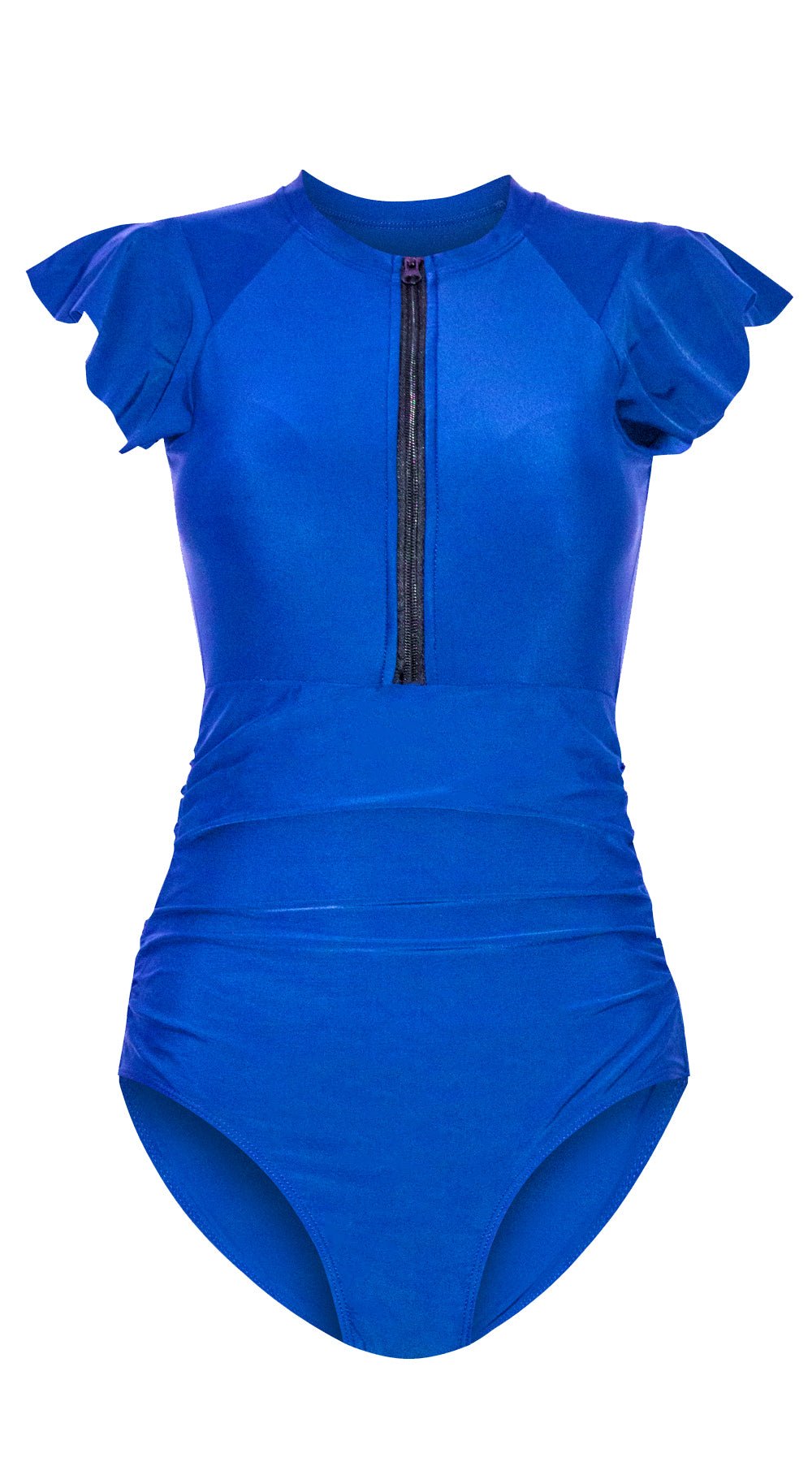 Essentials Blue Frill Sleeve Suit - Bare Essentials
One Piece Swimsuits