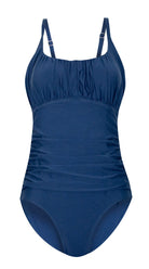 Essentials Ruched Solid Suit (Navy) - Bare Essentials
One Piece Tummy Control Swimsuits