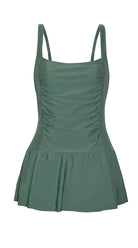Essentials Ruched Swim Dress (Olive) - Bare Essentials
One Piece Skirt Swimsuits