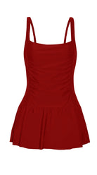 Essentials Ruched Swim Dress (Rust Red) - Bare Essentials
One Piece Skirt Swimsuits