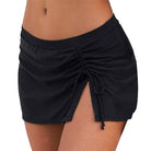 Essentials Tie Side Ruched Swim Skirt (Black) - Bare Essentials