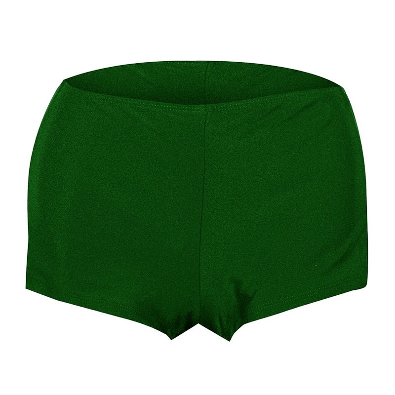Essentials V Neck Swim Dress with Boy Shorts (Green) - Bare Essentials