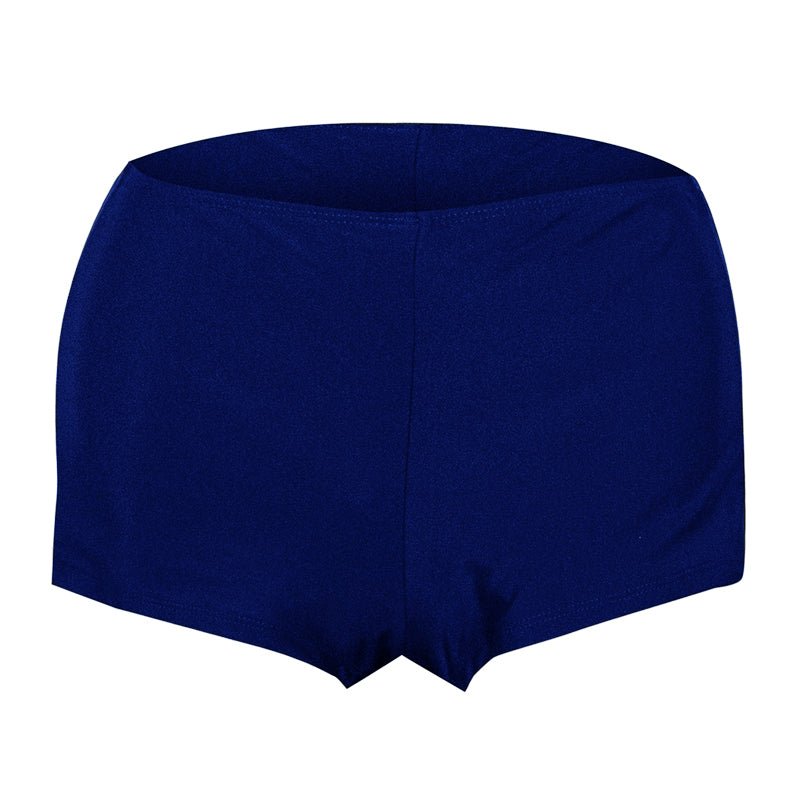 Essentials V Neck Swim Dress with Boy Shorts (Navy) - Bare Essentials