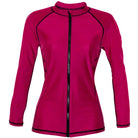 Essentials Women's UV Zip Front Rashguard (Aubergine) - Bare Essentials
Rashie Rash guard