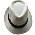 Fedora Style Straw Hat (Off White) - Bare Essentials