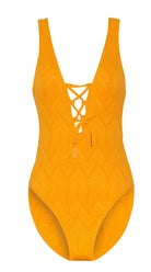 Gelato Lacing Suit (Orange) - Bare Essentials