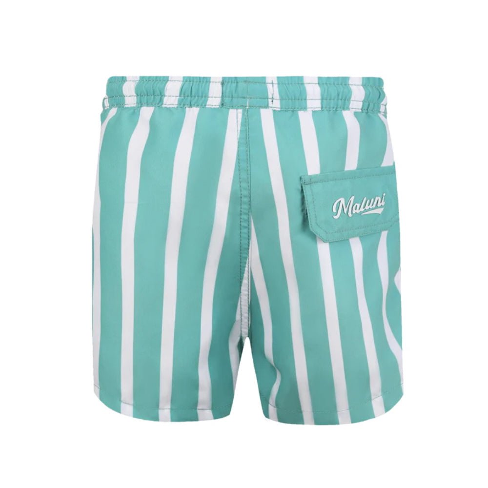 Green Stripe Boys Swimshorts - Bare Essentials