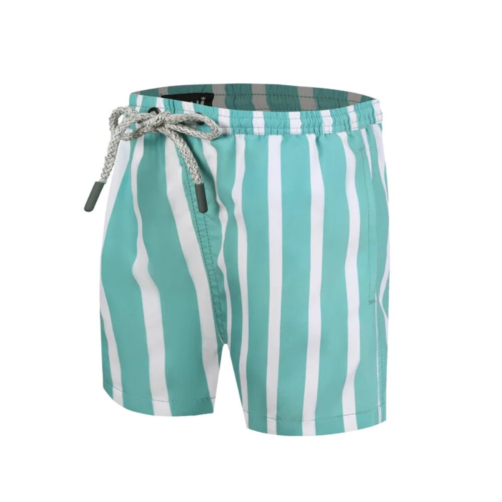 Green Stripe Boys Swimshorts - Bare Essentials