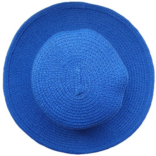 Ladies Adjustable Straw Hat (Blue) - Bare Essentials