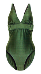 Manhattan V Neck Suit (Forest) - Bare Essentials